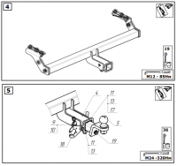 Фаркоп 7616-E Oris на CheryExeed TXL 2020-2021, Exeed TXL 2021- без выреза в бампере. Тип шара: E. Нагрузки: 1500/75 кг, масса фаркопа 18 кг (без электрики в комплекте) от магазина ФаркопРос